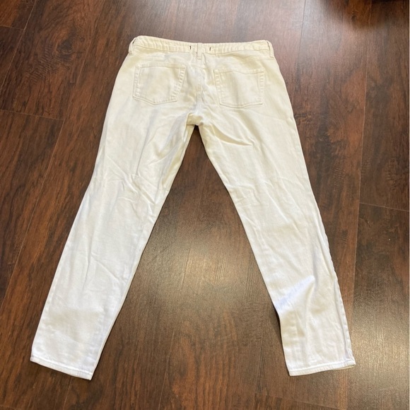 11 BULLHEAD black DENIM LEGGINGS white denim jeans tapered GUC *as is - Picture 9 of 16